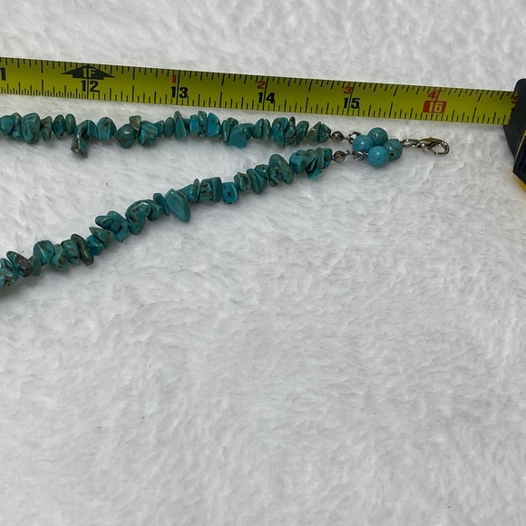 Turquoise‎ Southwestern Necklace Two Strand Chunky Bead Boho Statement Rodeo 90g - Picture 14 of 16